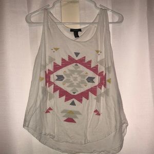 White Aztec tank